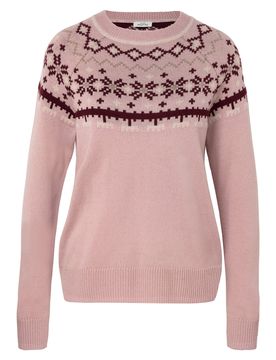 Norweger-Strickpullover - Damen - Gr. XL - weiß/jacquard - weiß