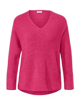 Grobstrickpullover - Damen - Gr. S - rot - rot