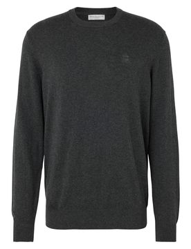 Pullover mit Rundhalsausschnitt - Herren - Gr. M - anthrazit - anthrazit