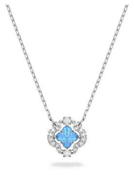 Una Halskette, GlÃ¼cksklee, Blau, Rhodiniert Unisex OS