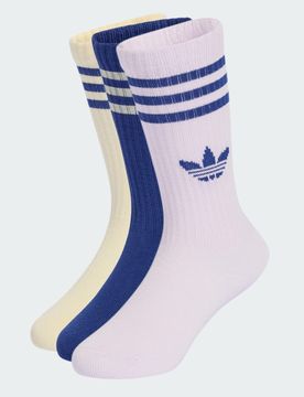 Calzini a 3 Strisce Crew 6 paia bambini 19-21 Victory Blue / Warm Vanilla / Ice Lavender