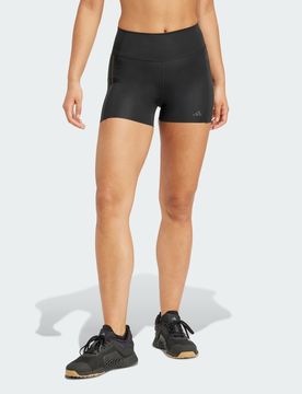 Leggings Optime 4-Inch Raw-Cut-Hem Black