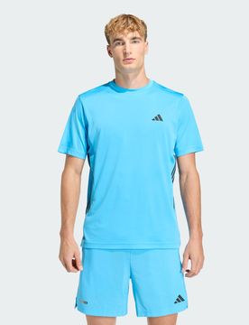 TECH ESSENTIALS ALLENAMENTO 3 Strisce T-SHIRT M Lucid Aquamarine