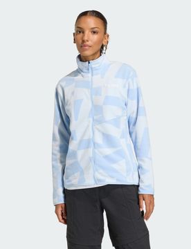Giacca Terrex Multi Printed Full-Zip Fleece L Glow Blue / Crystal Sky