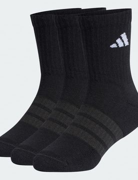 CALZE CUSHIONED SPORTSWEAR CONFEZIONE DA 3 PAIA 34-36 Black / Black / White