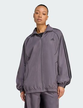 Giacca da allenamento Teamgeist adicolor Oversized Woven M Grey Strata / Black