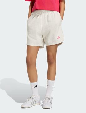 Short 3 Stripes Studio Fleece Loose M Chalk White Melange