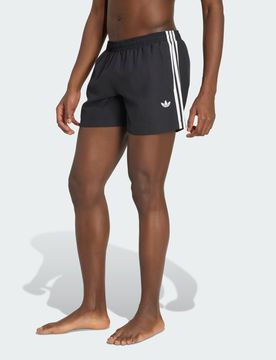 SHORT DA NUOTO A 3 STRISCE S 5" Black
