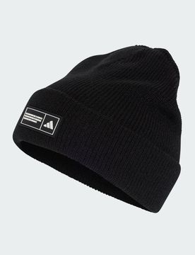 BERRETTO ESSENTIALS LABEL CUFFED Uomo (M/L) Black / White