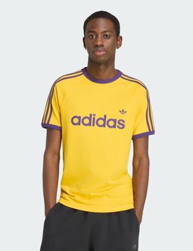 T-shirt Slim Ringer 3-Stripes M Crew Yellow