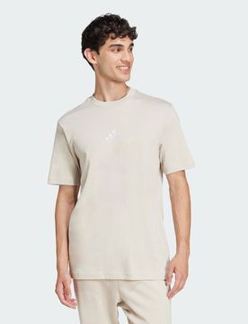 T-shirt Essentials Small Logo Single Jersey Beige / White