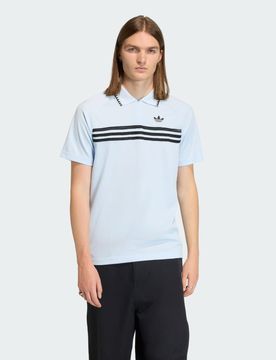 Polo Chest Stripes Slim L Crystal Sky