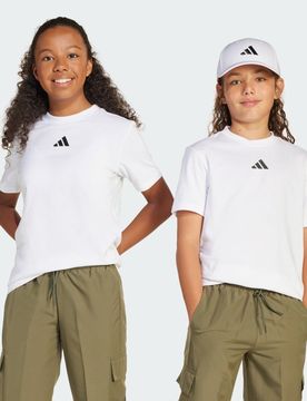 T-shirt Essentials Junior 7-8A White / Black