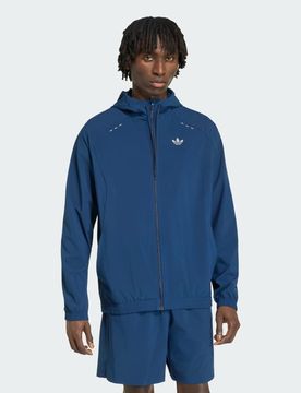 TRACK TOP TECH TREFOIL ESSENTIALS HOODED FULL ZIP 2XL Night Indigo