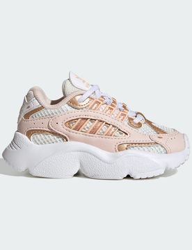 OZMILLEN Elastic Lace Shoes 25 1/2 Wonder Quartz / Copper Metallic / Powder Coral