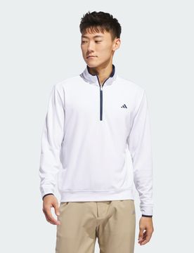 Top leggero con mezza zip L White
