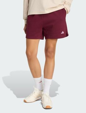 Short 3 Stripes Studio Fleece Loose Maroon