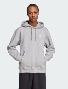 Hoodie Trefoil Essentials Loose Medium Grey Heather