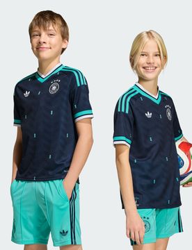 Maglia da trasferta Germania 26 bambini e bambine 9-10A Collegiate Navy