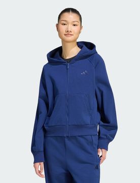 FELPA CON CAPPUCCIO KIT LOGO PICCOLO ZIP INTEGRALE XL Dark Blue