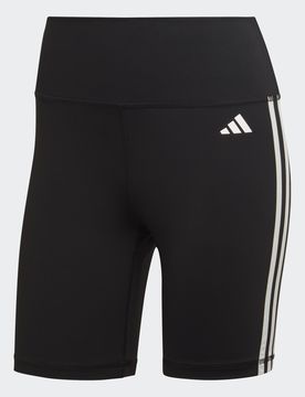 Leggings corti da allenamento Essentials 3-Stripes High-Waisted Black