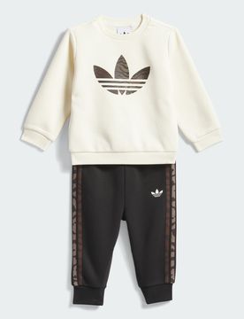 SET CREW LARGO Cream White / Night Brown