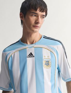 Maglia Home Argentina 2006 L White / Clear Blue