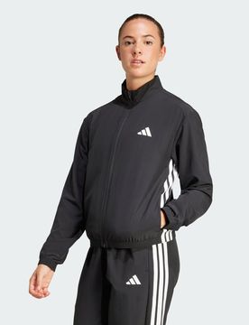 Giacca da riscaldamento Train Essentials 3-Stripes Woven S Black / White