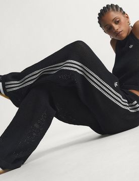 TRACK PANT KNITTED CROCHET FIREBIRD Black