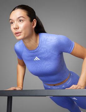 T-shirt Techfit Printed XS Semi Cobalt Blue