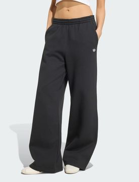 PANTALONI ESSENTIALS A GAMBA LARGA IN TESSUTO FELPATO L Black
