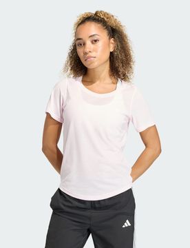 T-shirt Workout Essentials Scoop Neck Clear Pink