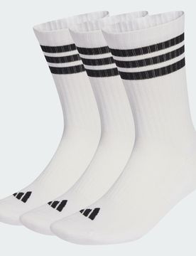 Calze 3-Stripes imbottite a metÃ  polpaccio confezione da 3 paia 49-51 White / Black / Black