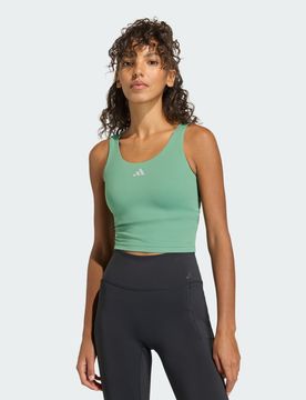 Canotta 3 Stripes Studio All Me Light Support Preloved Green