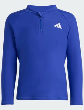 LONG SLEEVES ZIP RASHGUARD KIDS 5-6A Semi Lucid Blue