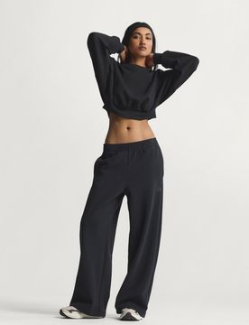 SOFT LUX PANTALONI A GAMBA DRITTA M Black