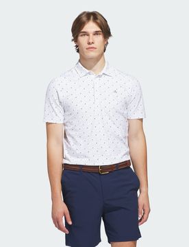 POLO ULTIMATE365+ SOFT PRINT White / Wonder Sage