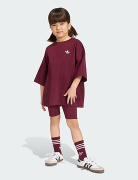 SET CYCLING SHORTS TEE Maroon