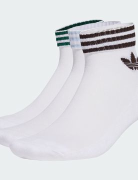 Calzini 3-Stripes (3 paia) White / Aurora Coffee / Crystal Sky / Collegiate Green