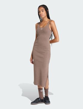 MAXI ABITO ESSENTIALS RIB TANK WASHED Earth Strata
