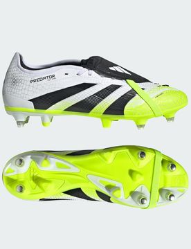 Scarpe da calcio Predator Pro con linguetta ripiegabile per terreni naturali morbidi 40 Cloud White / Core Black / Lucid Lemon