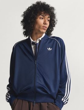 SST Adicolor Classics Giacca Sportiva Larga S Night Indigo / White