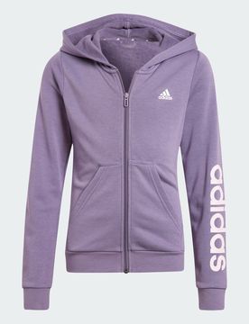 Felpa con cappuccio Essentials Linear Logo Full-Zip Shadow Violet / Clear Pink