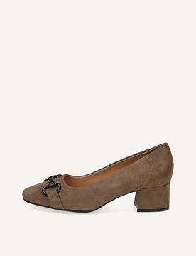 CAPRICE Pumps, , made of Leather with Trapeze heel, Size 42
