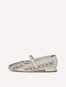 CAPRICE Ballerina, , made of Leather with Trapeze heel, Size 40