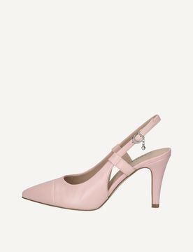 CAPRICE sling pumps, , made of Leather with Funnel heel, Size 36