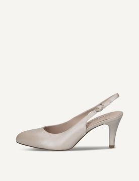 CAPRICE sling pumps, , made of Leather with Funnel heel, Size 38.5