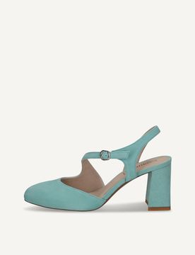 CAPRICE sling pumps, , made of Leather with Trapeze heel, Size 38