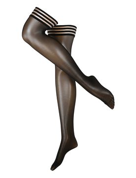 Calcetines sobre la rodilla 'Mira Premium Stay Ups Black'