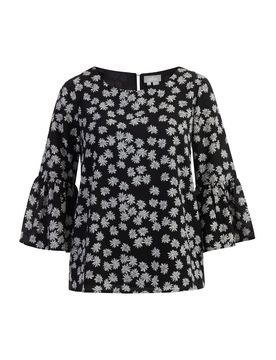 Usha Blusa negro / blanco lana